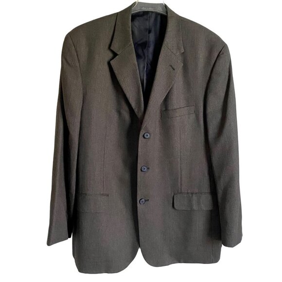 Alfani 3 Button Sport Coat Jacket Blazer Silk Wool Blend 43R - Picture 1 of 10